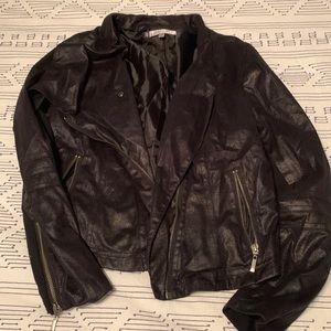 Black JLo faux leather jacket